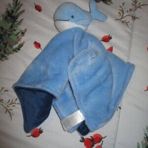 Carters Just One You Plush BLUE WHALE Lovey Security Blanket Toy Sea Life